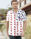 Yorkie American Flag Hawaiian Shirt