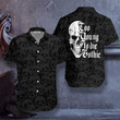 Too Young To Die Gothic Hawaiian Shirt, Black And White Dark Skull Hawaiian Shirt