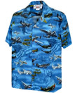 Vintage Wings of Liberty Blue Hawaiian Shirt