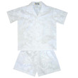 Wedding White Hibiscus Panel Boy's Hawaiian Shirt and Shorts