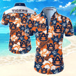 Auburn Tigers Hawaiian Shirt Summer Button Up Shirt For Men Beach Wear Short Sleeve Hawaii Shirt