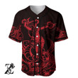 Polynesian Hawaii Hula Girl Neon Red Baseball Jersey | Colorful | Adult Unisex | S - 5XL Full Size - Baseball Jersey LF