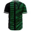 Hawaii Kakau Green Polynesian Baseball Jersey | Colorful | Adult Unisex | S - 5XL Full Size - Baseball Jersey LF