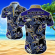 Nfl Baltimore Ravens Classic Premium Hawaiian Shirt Summer Button Up Shirt For Men Beach Wear Short Sleeve Hawaii Shirt