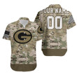 Green Bay Packers Camouflage Veteran 3d Personalized Hawaiian Shirt