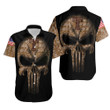 Camouflage Skull Texas Rangers American Flag Hawaiian Shirt