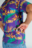The Louisiana Luau | Purple Floral LSU Hawaiian Shirt