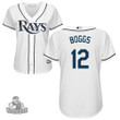 Women's Rays #12 Wade Boggs White Stitched Baseball Jersey