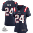 Women's Ty Law Navy New England Patriots Game Retired Player Jersey