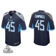 Men's Tennessee Titans Chance Campbell Navy Game Jersey