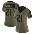 Deion Sanders Women's San Francisco 49ers 2021 Salute To Service Jersey - Limited Olive