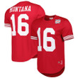 Men's Mitchell & Ness Joe Montana Red San Francisco 49ers Retired Player Name & Number Mesh Top