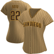 Padres Uniforms 2023, Juan Soto Women's San Diego Padres Alternate Jersey - Tan/Brown