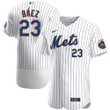 Men's New York Mets #23 Javier Baez White Jersey