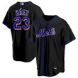 Men's New York Mets #23 Javier Baez Jersey - Black
