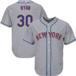 Men's New York Mets #30 Nolan Ryan Grey Road Cool Base Baseball Jersey