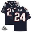Ty Law Navy New England Patriots Jersey with "HOF 19" Inscription