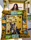 French Bulldog 3D Quilt Blanket Size Single, Twin, Full, Queen, King, Super King  