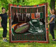 Ncaa Miami Hurricanes 3D Customized Personalized 3D Customized Quilt Blanket Size Single, Twin, Full, Queen, King, Super King  