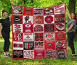 Ohio State Buckeyes Football 3D Customized Quilt Blanket Size Single, Twin, Full, Queen, King, Super King  