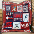 Baseball Mom 3D Customized Quilt Blanket Size Single, Twin, Full, Queen, King, Super King  