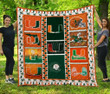 Ncaa Miami Hurricanes 3D Customized Personalized 3D Customized Quilt Blanket Size Single, Twin, Full, Queen, King, Super King  
