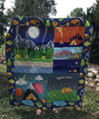 Night Camp 3D Customized Quilt Blanket Size Single, Twin, Full, Queen, King, Super King  