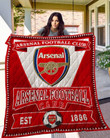 Arsenal Football Club 3D Customized Quilt Blanket Size Single, Twin, Full, Queen, King, Super King  