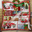 Let It Snow, Christmas Truck 3D Quilt Blanket Size Single, Twin, Full, Queen, King, Super King  