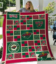 Minnesota Wilds 3D Customized Quilt Blanket Size Single, Twin, Full, Queen, King, Super King   , NHL Quilt Blanket