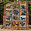 Dachshundvintage Dachshund 3D Quilt Blanket Size Single, Twin, Full, Queen, King, Super King  