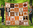 Texas Longhorns 3D Customized Quilt Blanket Size Single, Twin, Full, Queen, King, Super King  , NCAA Quilt Blanket 