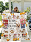 Corgifill Your Heart 3D Quilt Blanket Size Single, Twin, Full, Queen, King, Super King  