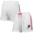 Phoenix Suns Lusso Womens Melody Cuffed Tri-Blend Shorts - White/Pink