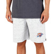 Oklahoma City Thunder Concepts Sport Throttle Knit Jam Shorts - White/Charcoal
