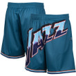 Utah Jazz  Hardwood Classics Big Face 2.0 Shorts - Turquoise