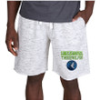 Minnesota Timberwolves Concepts Sport Alley Fleece Shorts - White/Charcoal