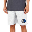Dallas Mavericks Concepts Sport Throttle Knit Jam Shorts - White/Charcoal
