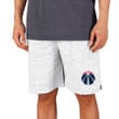 Washington Wizards Concepts Sport Throttle Knit Jam Shorts - White/Charcoal