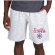 LA Clippers Concepts Sport Alley Fleece Shorts - White/Charcoal