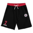 Kawhi Leonard LA Clippers Majestic Big & Tall French Terry Name & Number Shorts - Black
