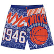 New York Knicks  Big & Tall Hardwood Classics Jumbotron Shorts - Blue