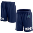 Minnesota Timberwolves s Branded Free Throw Mesh Shorts - Navy
