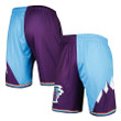 Utah Jazz  Hardwood Classics 1996 Split Swingman Shorts - Turquoise/Purple