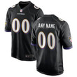 Custom Nfl Jersey, Men's Black Baltimore Ravens Alternate Custom Game Jersey