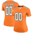 Custom Nfl Jersey, Women's Custom Miami Dolphins Legend Orange Color Rush Jersey