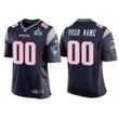 Custom Nfl Jersey, Youth New England Patriots Navy Super Bowl LII Bound Game Customized Jersey