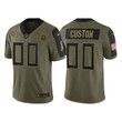 Custom Nfl Jersey, Custom Tennessee Titans 2021 Salute To Service Limited Jersey - Olive