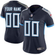 Custom Nfl Jersey, Women's Tennessee Titans Navy Blue Hom Customized Vapor Untouchable Limited Jersey