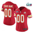 Custom Nfl Jersey, Women's Kansas City Chiefs Customized Red Super Bowl LVII Limited Stitched Jersey
